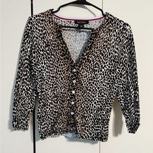 White House Black Market leopard sweater size S